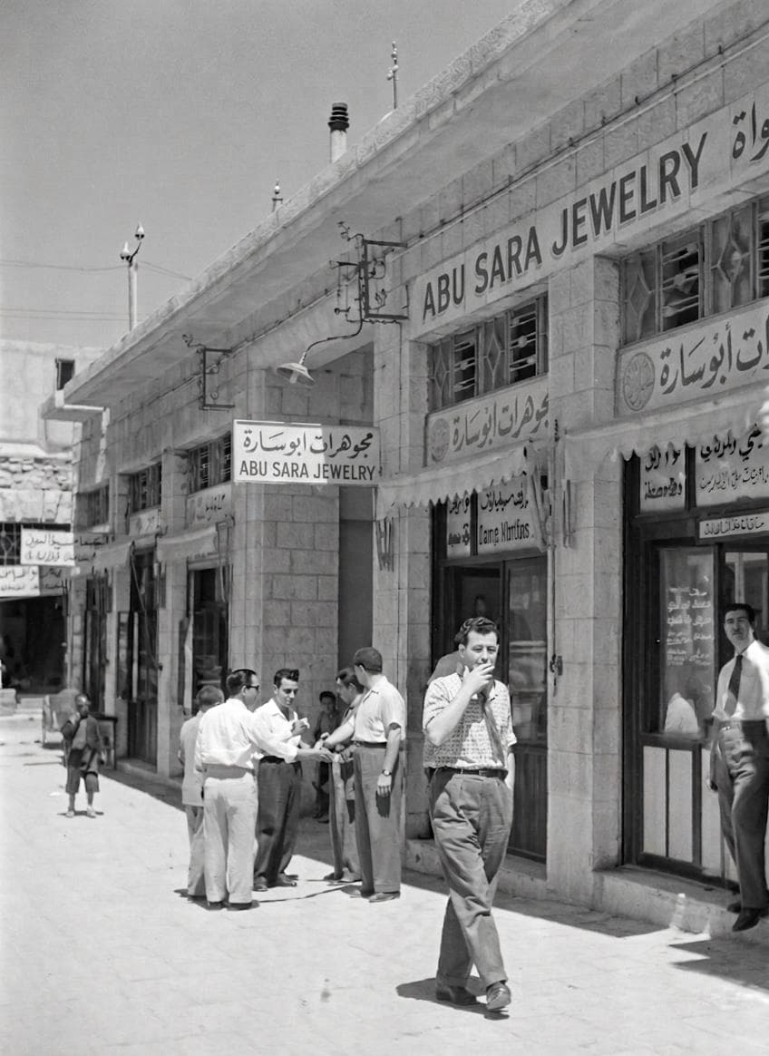 Yousef Hasan Abu Sara, founder, outside the original shop in Amman